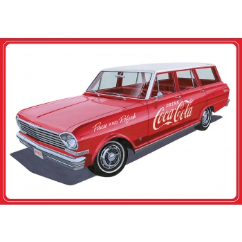 Plastikmodell – Auto 1:25 1963 Chevy II Nova Wagon COCA COLA w/Crates – AMT1353